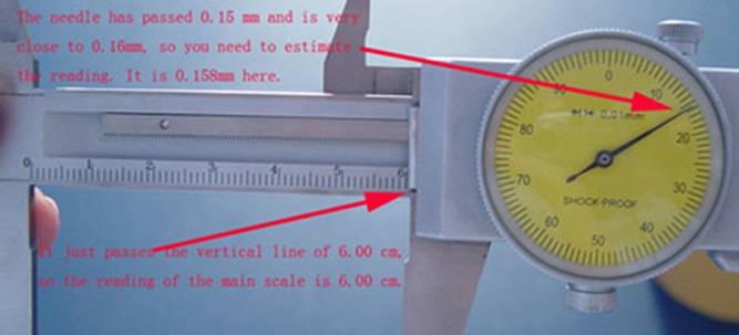how to read a caliper in inches