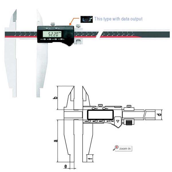 Standard and Nib Jaws Digital Calipers (Max Range: 0-80 inch/2000mm)
