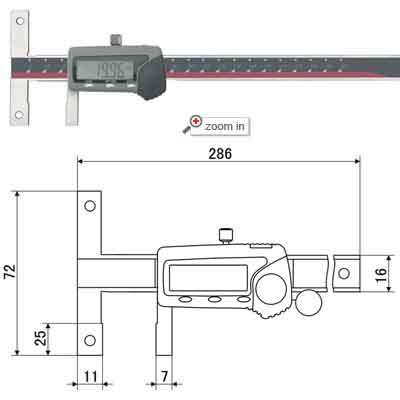 Digital Calipers With Double Position Porule